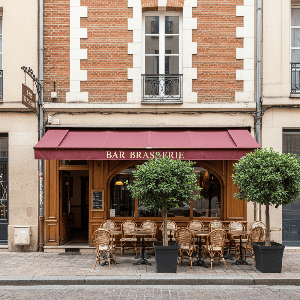 Bar-brasserie 58m² à Toulouse : terrasse - licence IV