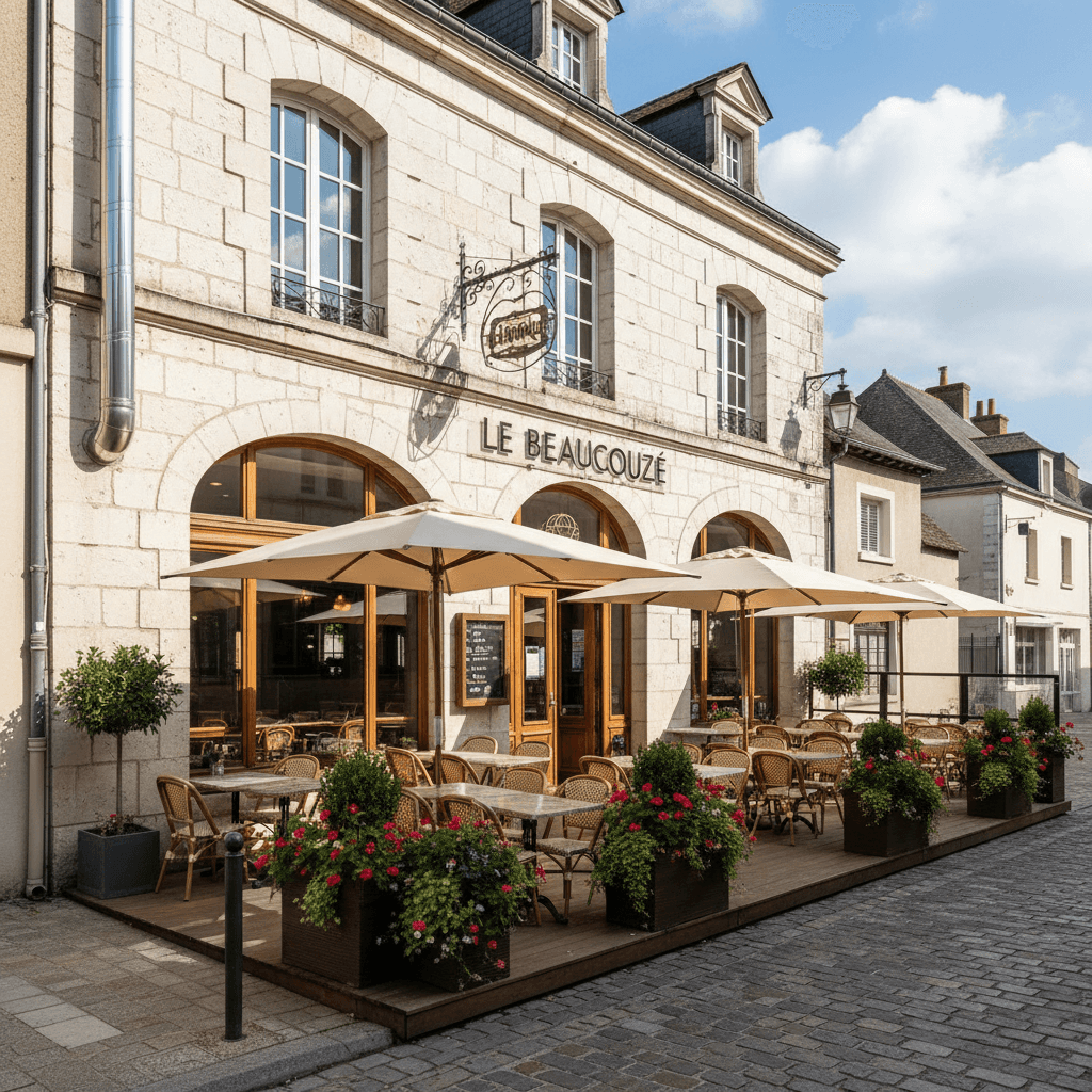 Restaurant à Beaucouzé : terrasse - extraction - Image 1
