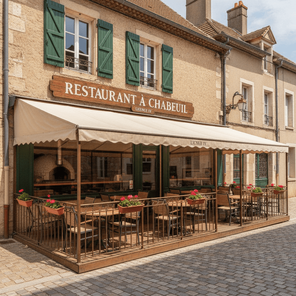 Restaurant à Chabeuil : terrasse - licence IV - Image 1