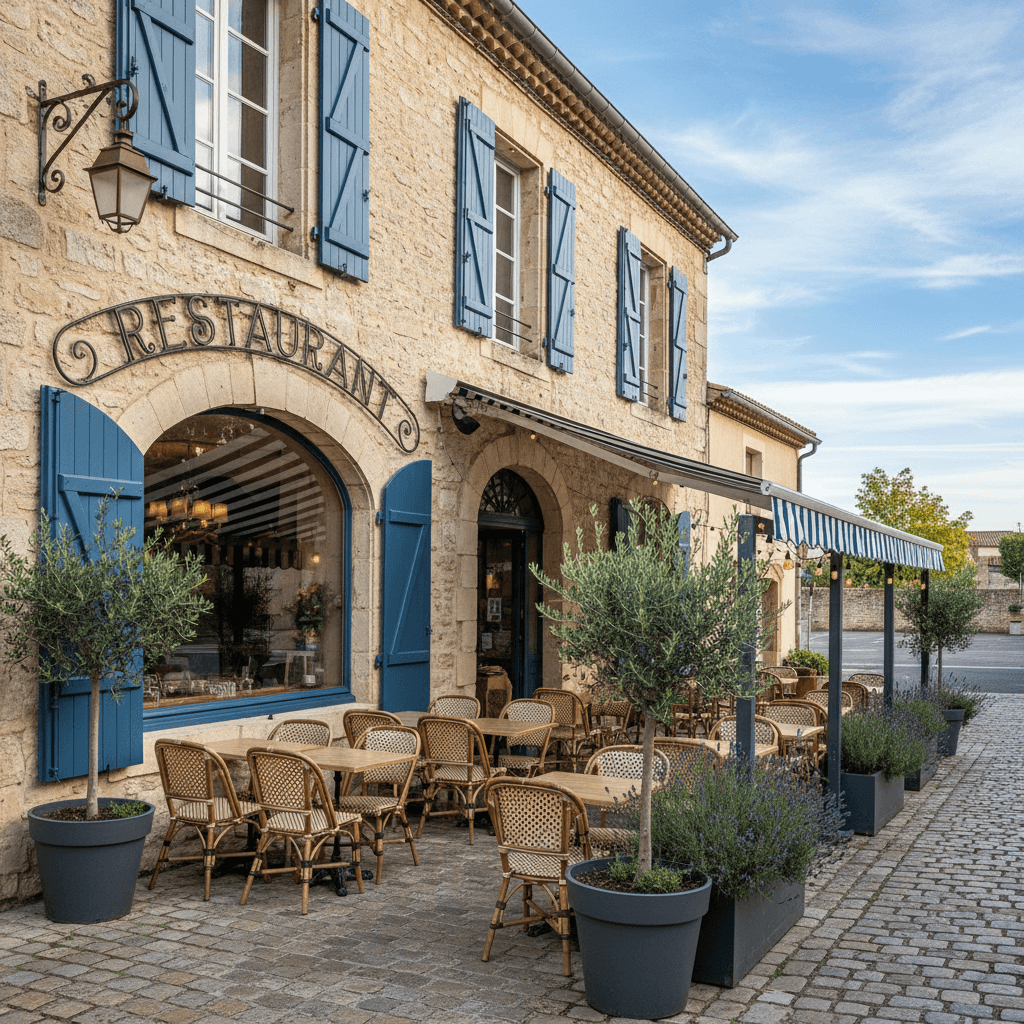 Restaurant à Sauve : terrasse - licence IV - Image 1