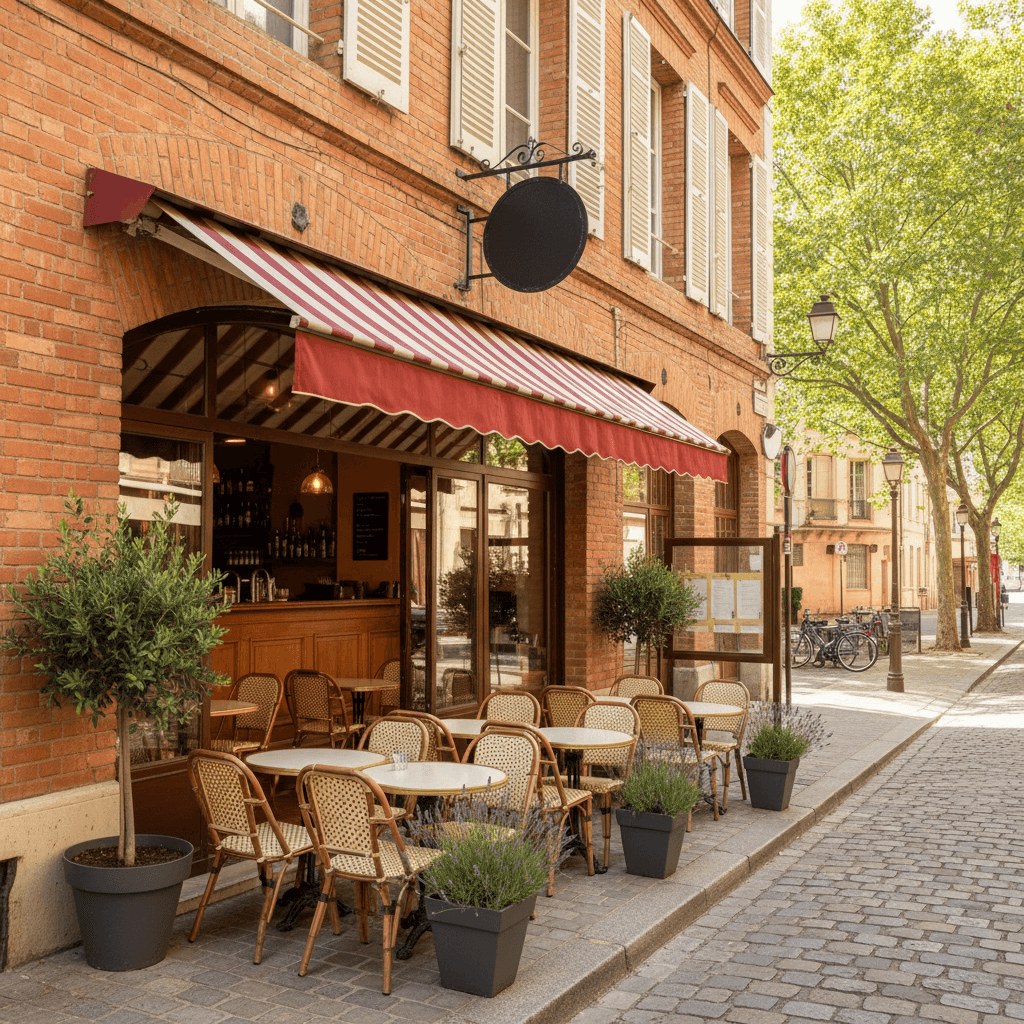 Restaurant 53m² à Toulouse : terrasse - extraction - Image 1