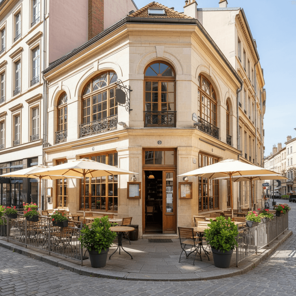 Restaurant à Lyon : terrasse - extraction - Image 1