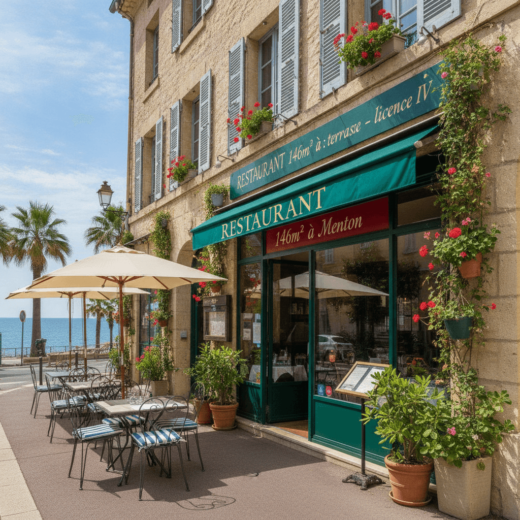 Restaurant 146m² à Menton : terrasse - licence IV - Image 1