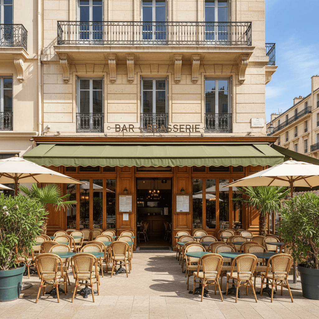 Bar-brasserie 250m² à Marseille : terrasse - licence IV