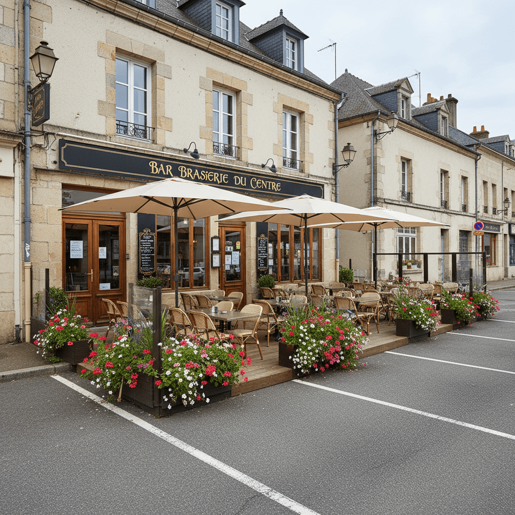 Bar-brasserie 65m² à Saint-Chély-D'Apcher : terrasse - licence IV - Image 1