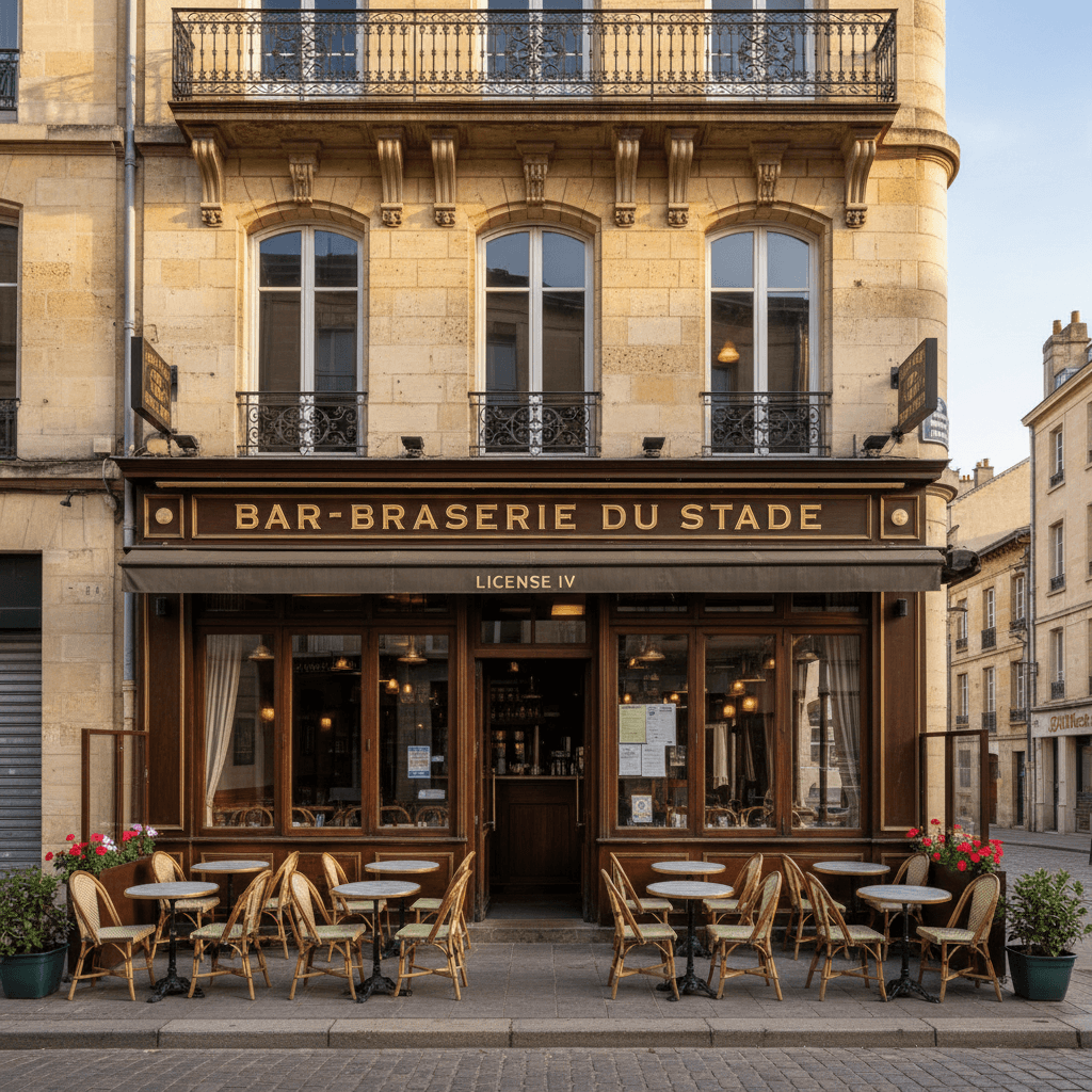 Bar-brasserie 46m² à Bordeaux : terrasse - licence IV - Image 1