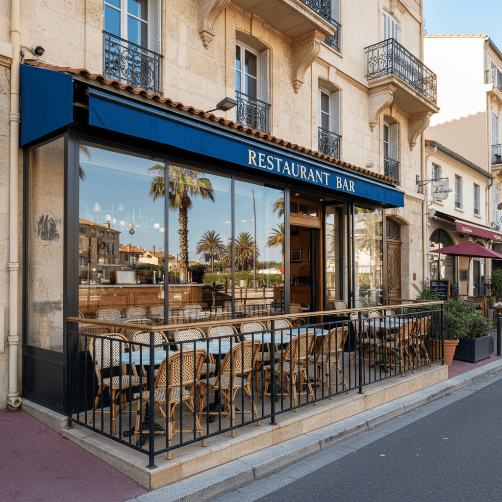 Restaurant 100m² à Cannes : terrasse - licence IV - Image 1