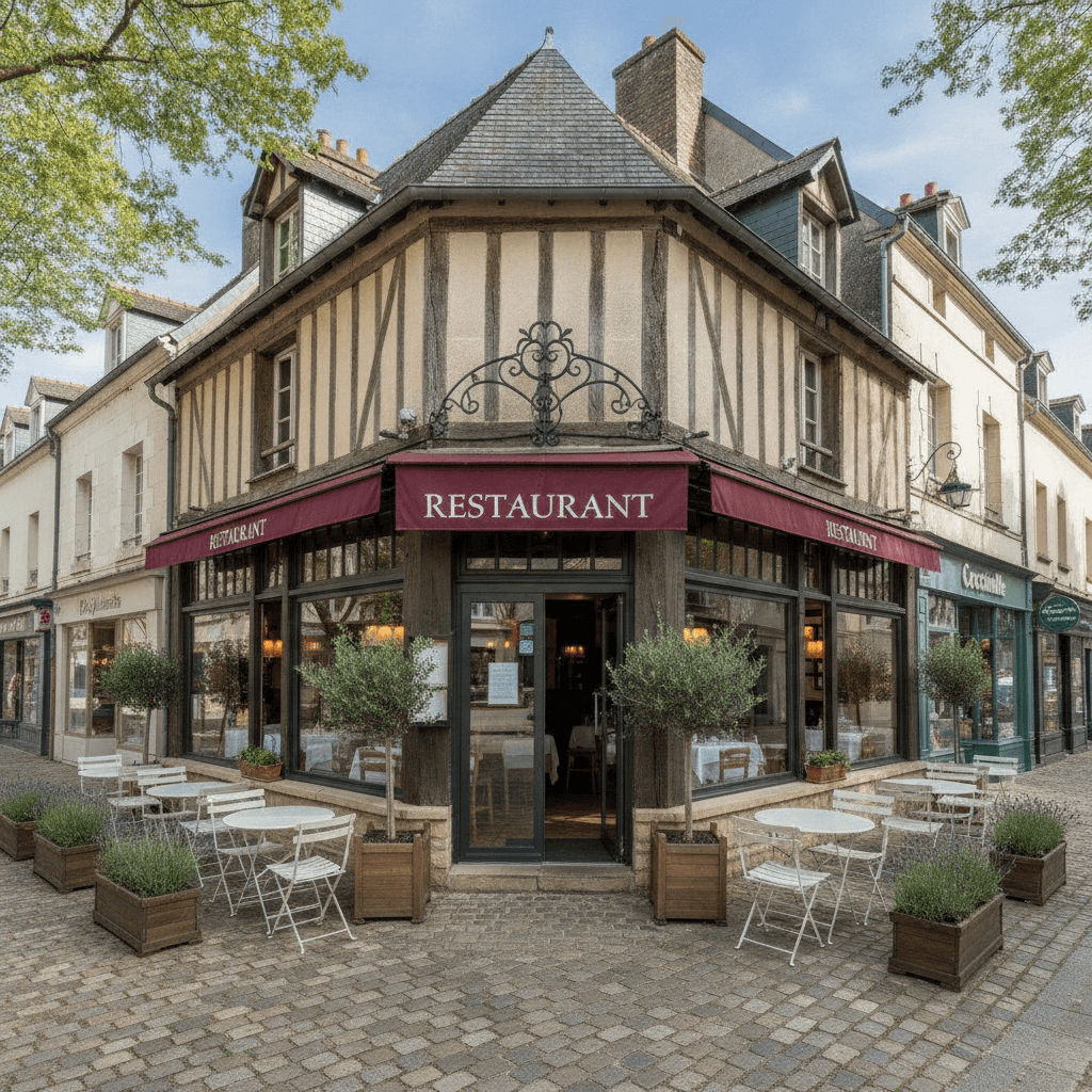 Restaurant 40 couverts à Pont-l'Évêque : terrasse - licence IV - Image 1