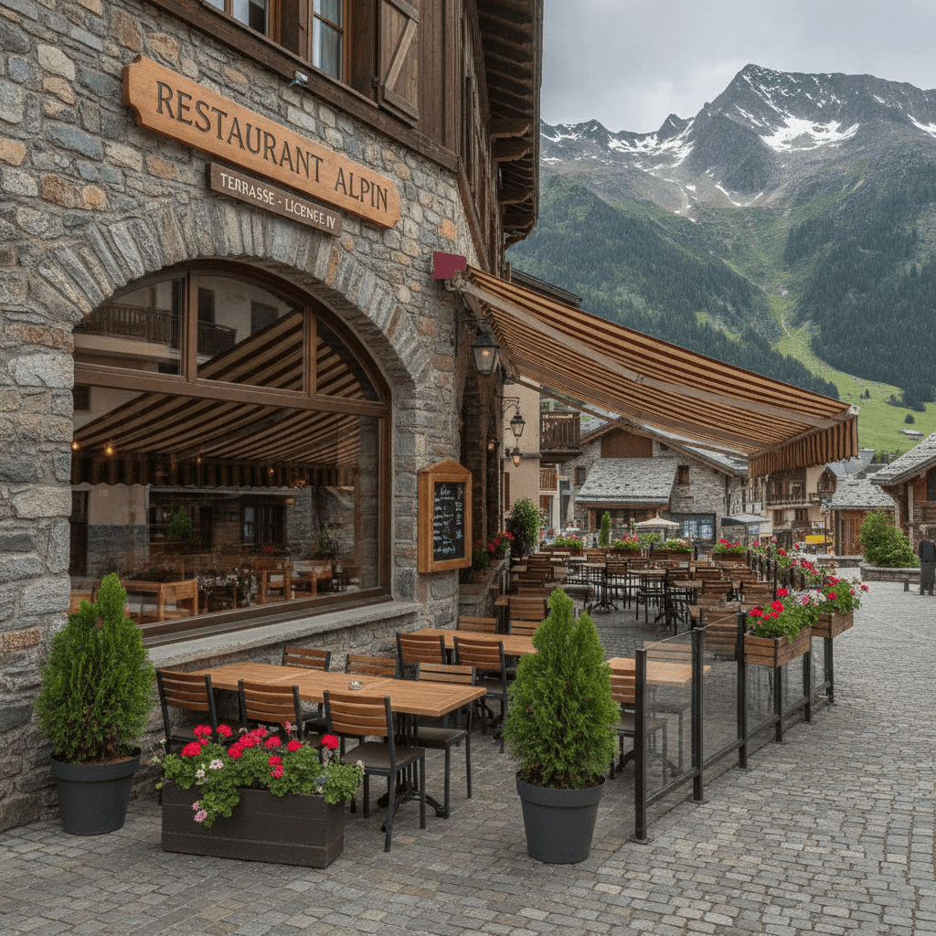 Restaurant 120m² à Orcières : terrasse - licence IV - Image 1