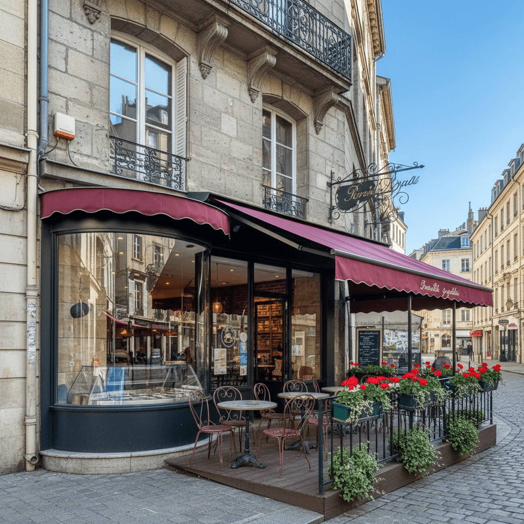 Fast-food 336m² à Grenoble : terrasse - cave/réserve - Image 1