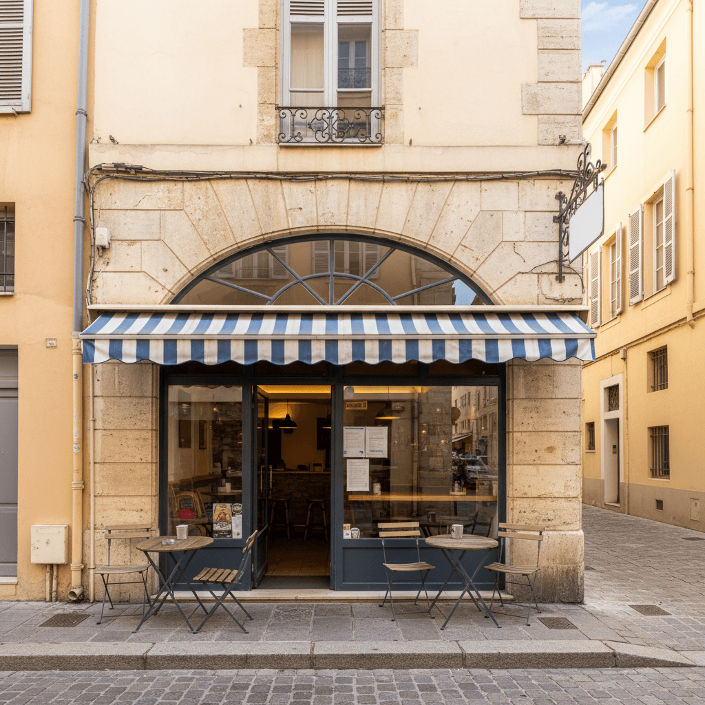 Fast-food 60m² à Nice : terrasse - extraction