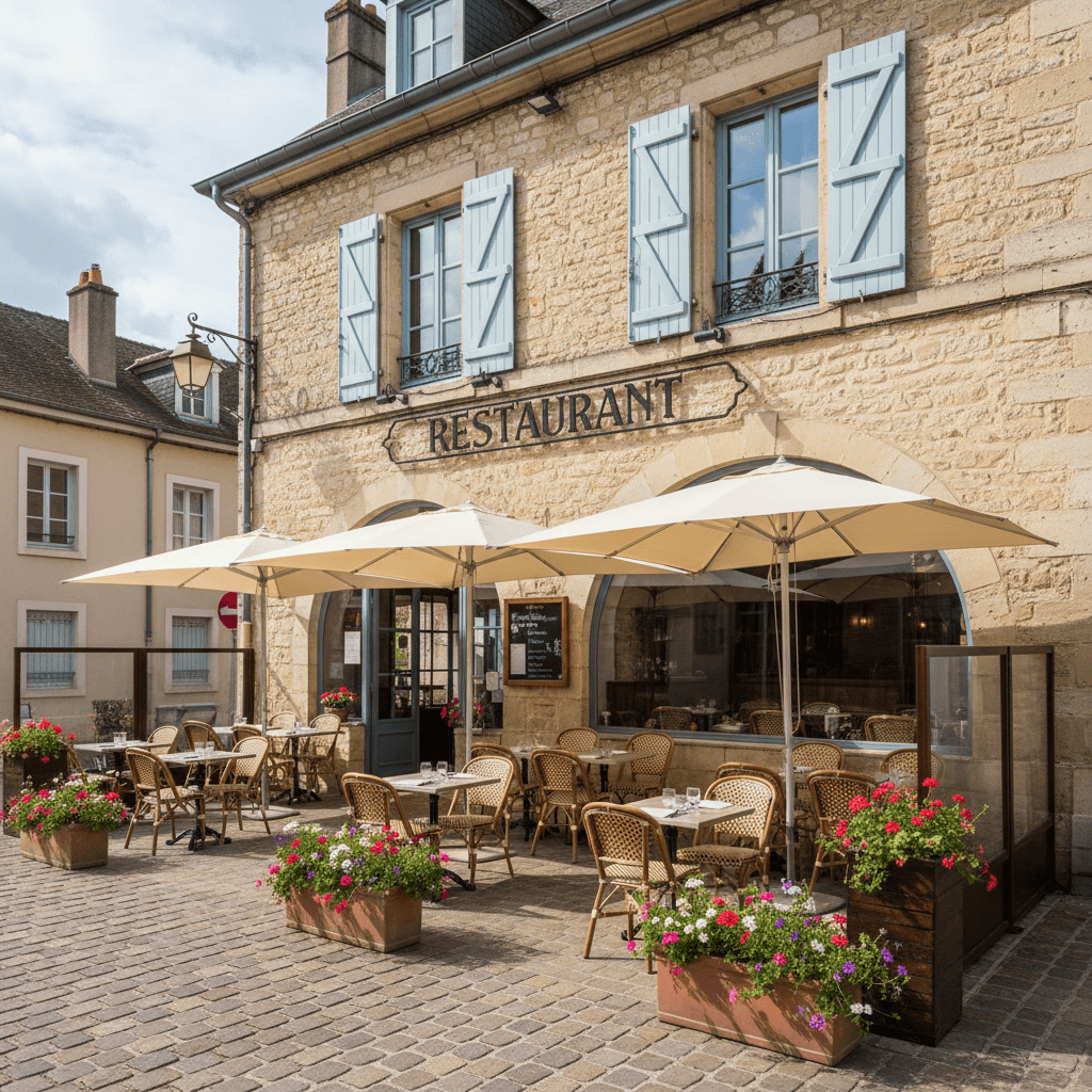 Restaurant 120m² à Montagny : terrasse - licence IV