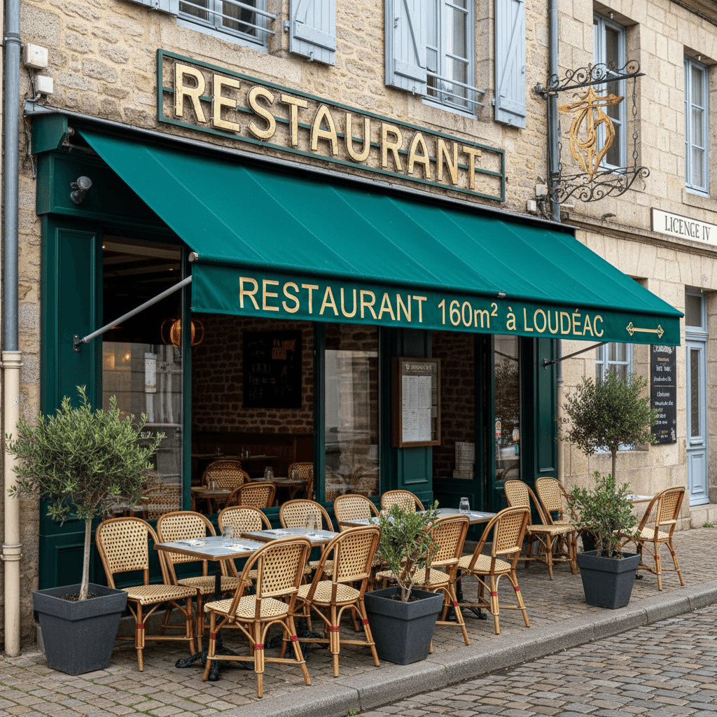 Restaurant 160m² à Loudéac : terrasse - licence IV - Image 1