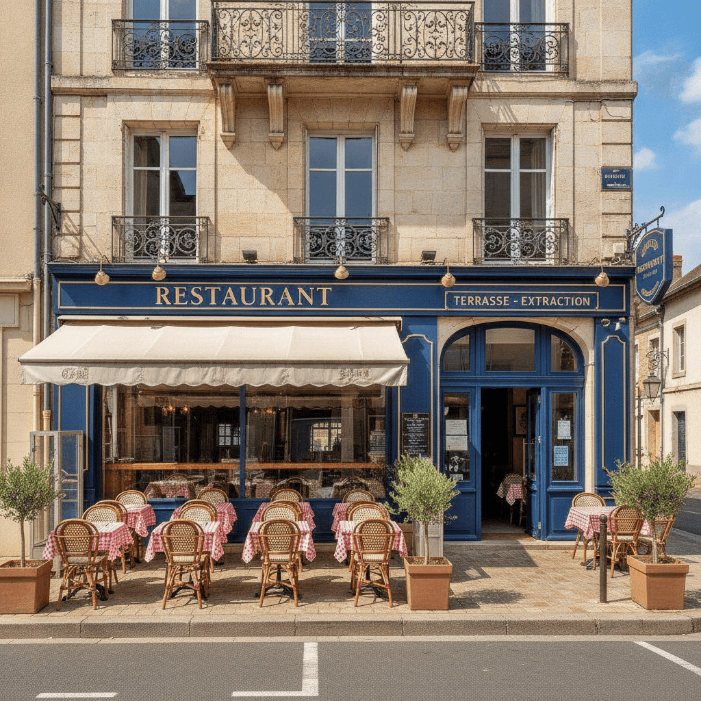 Restaurant à Doubs : terrasse - extraction - Image 1