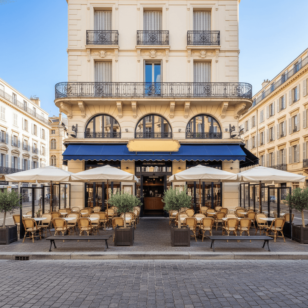 Restaurant 325m² à Nice : terrasse - licence IV