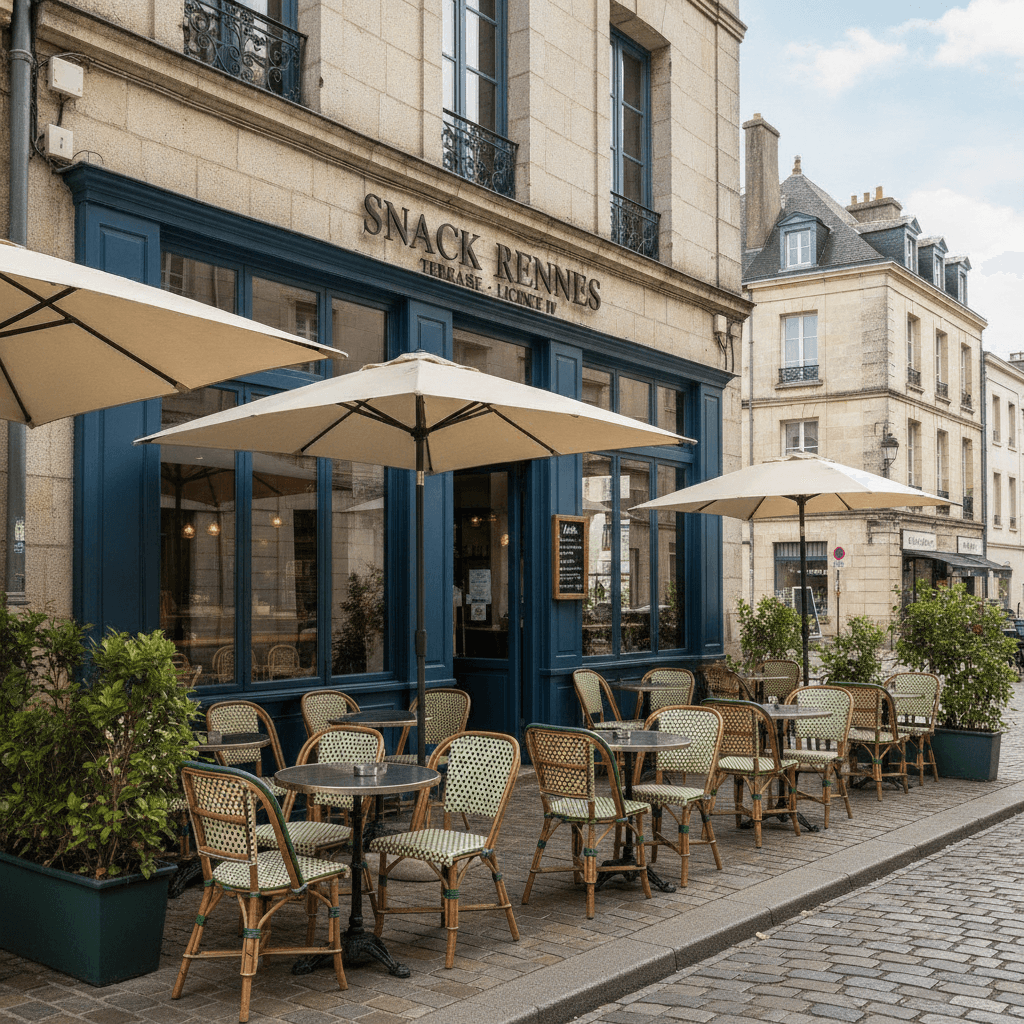 Snack à Rennes : terrasse - licence IV