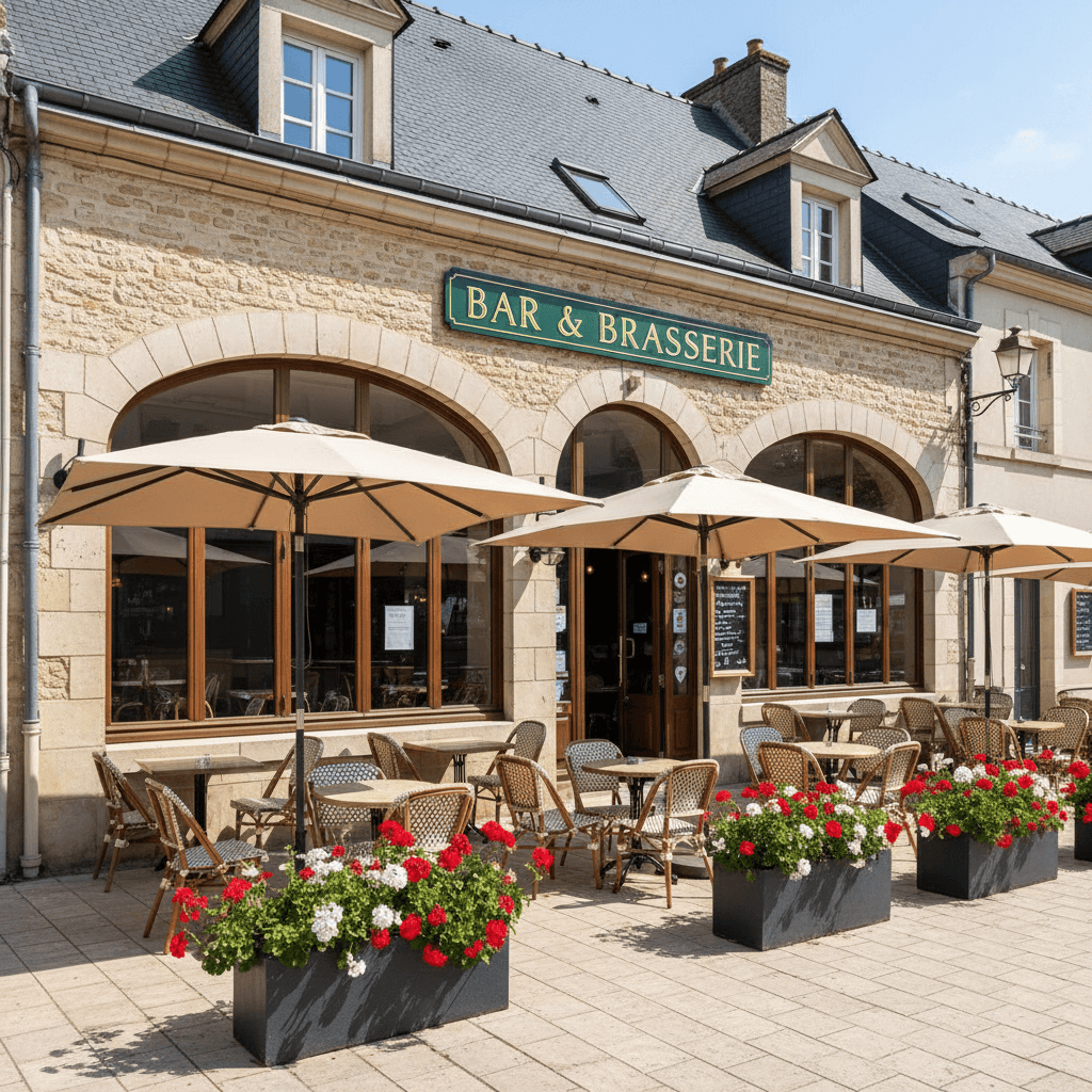 Bar-brasserie 1850m² à Marzy : terrasse - licence IV - Image 1