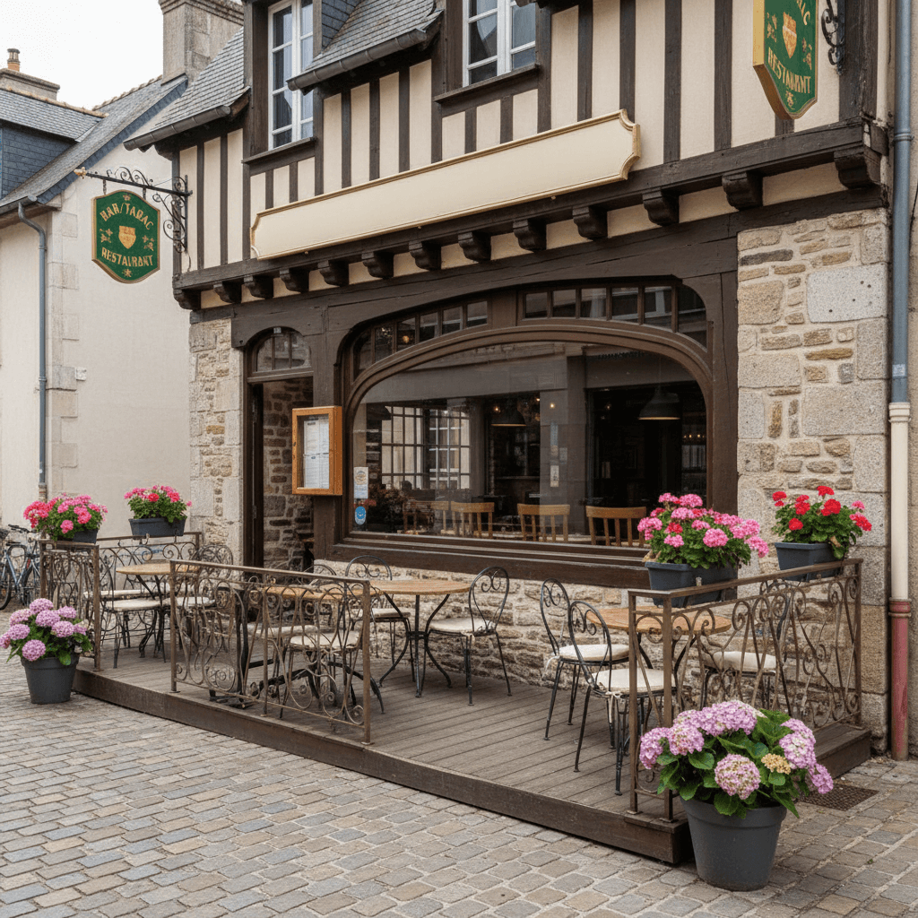 Restaurant à La Hague : terrasse - licence IV - Image 1