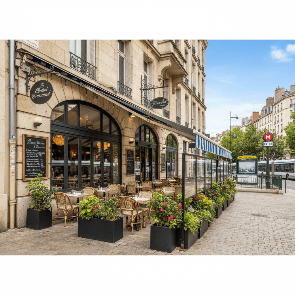 Restaurant 112m² à Lyon : terrasse - extraction - Image 1