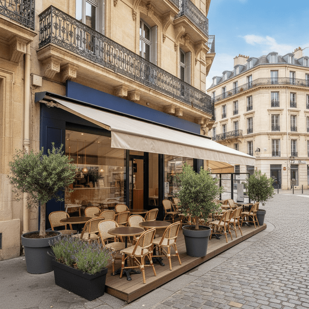 Fast-food à Marseille : terrasse - extraction