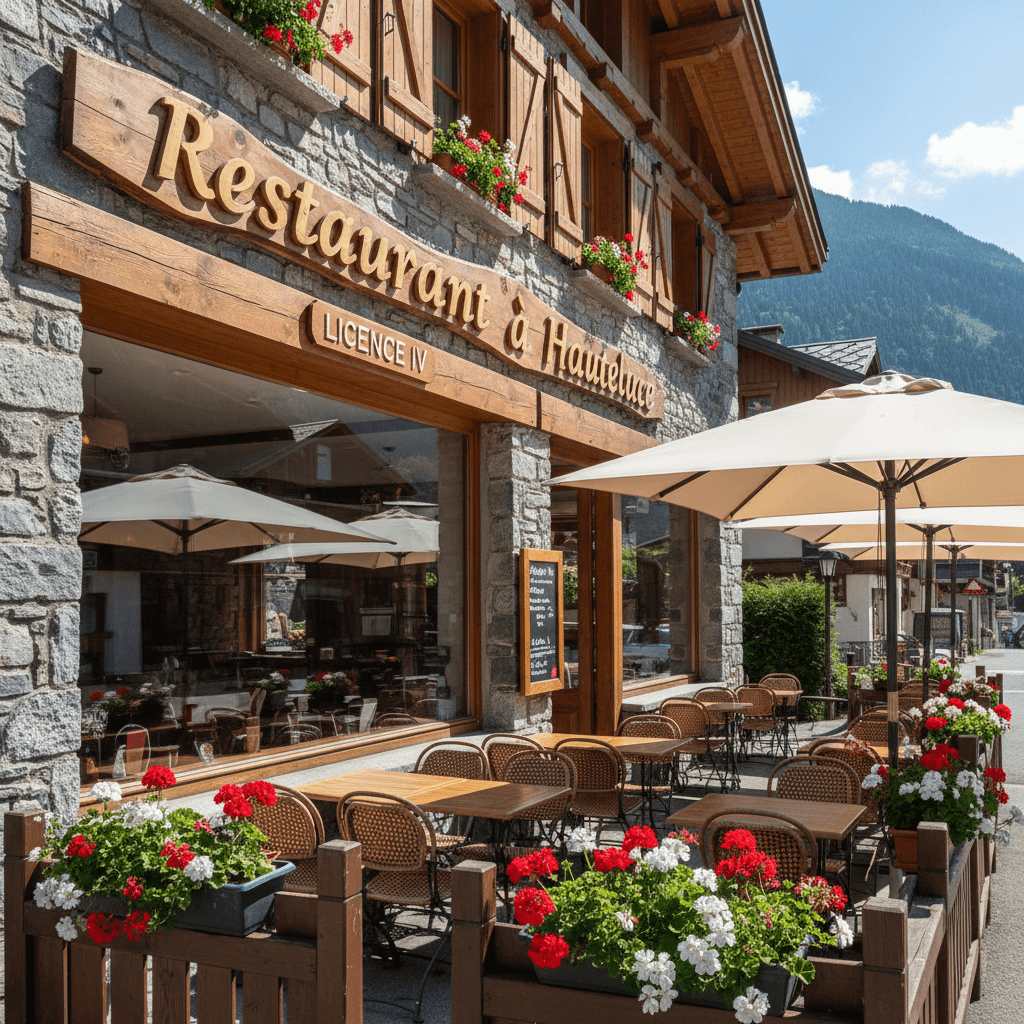 Restaurant à Hauteluce : terrasse - licence IV - Image 1