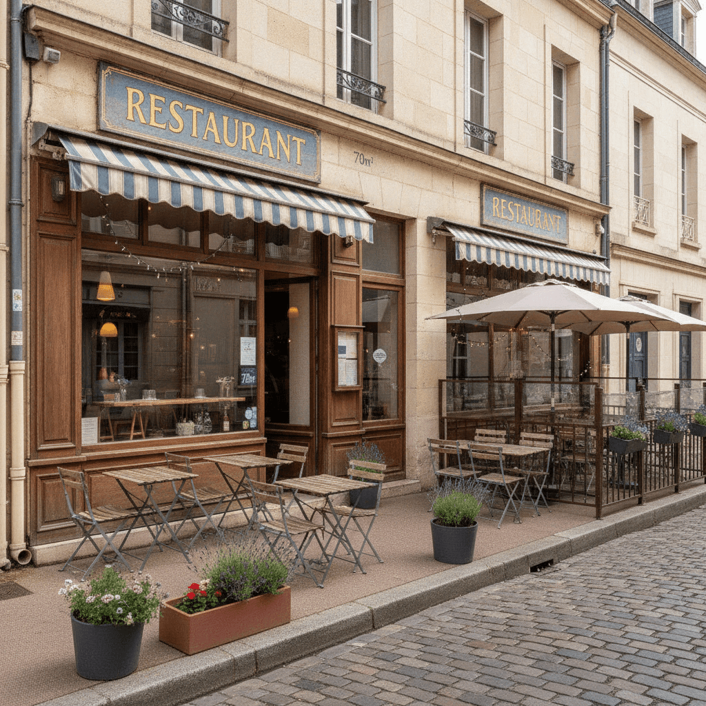 Restaurant 70m² à La Roche-Sur-Yon : terrasse - licence IV - Image 1
