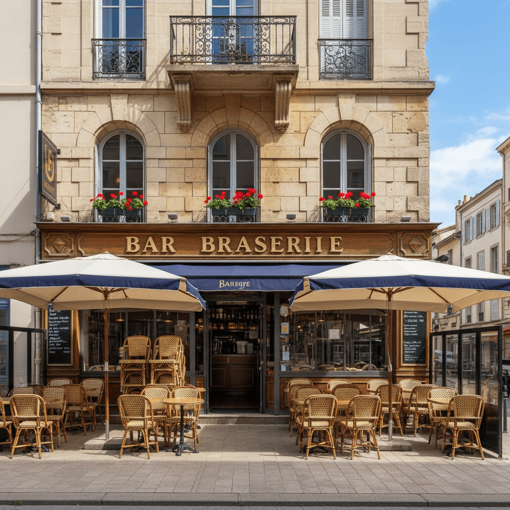 Bar-brasserie 75m² à Toulon : terrasse - licence IV