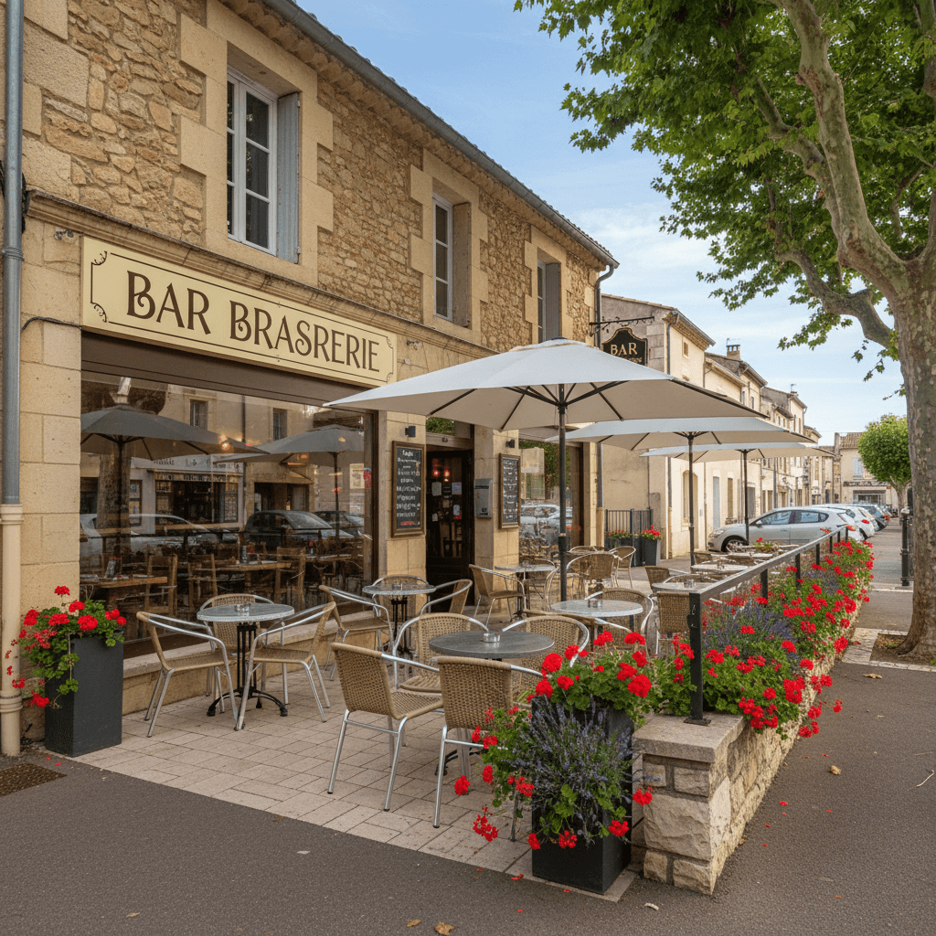 Bar-brasserie 200m² à Mauguio : terrasse - licence IV