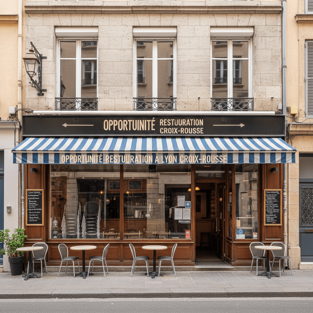 Restaurant 158m² à Lyon : terrasse - licence IV