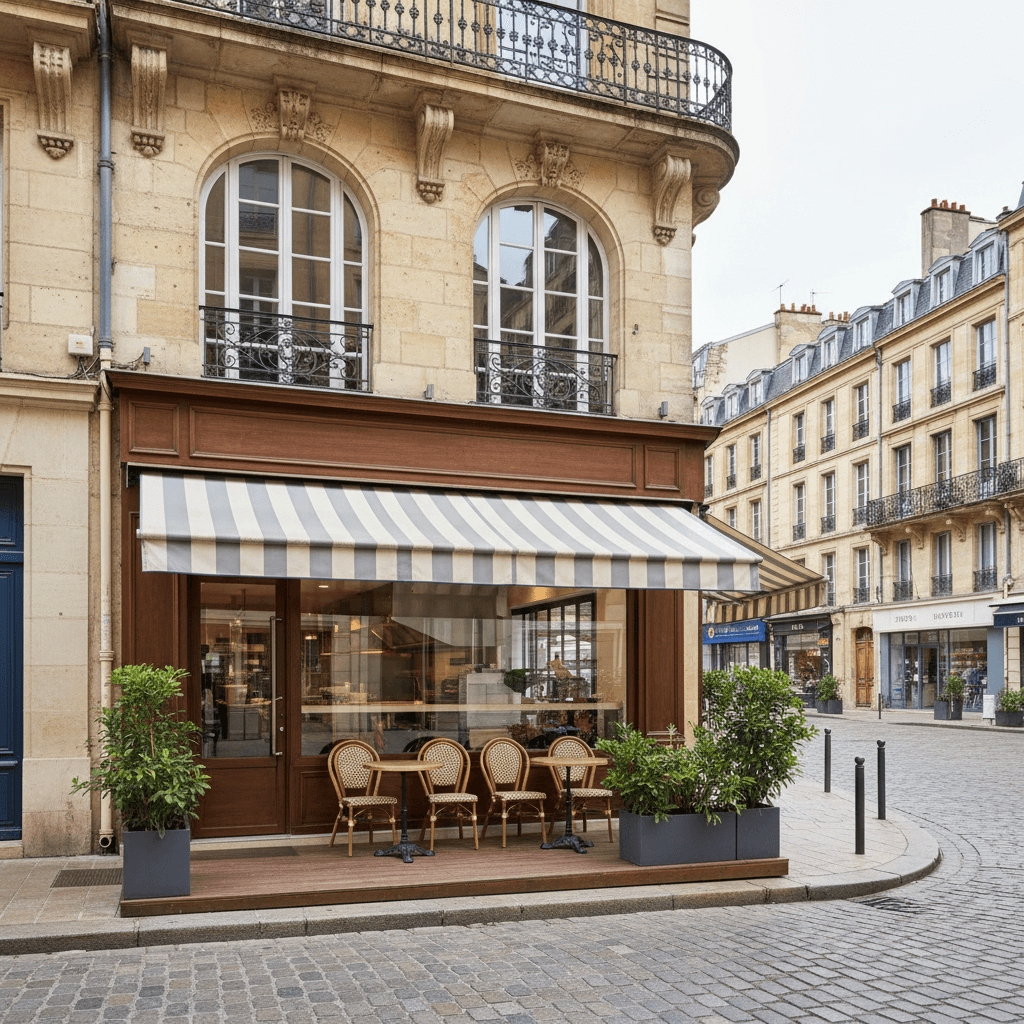 Fast-food 60m² à Bordeaux : terrasse - extraction