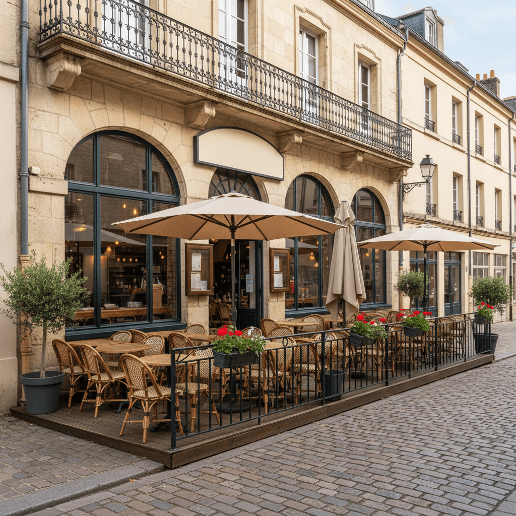 Restaurant à Senlis : terrasse - Image 1