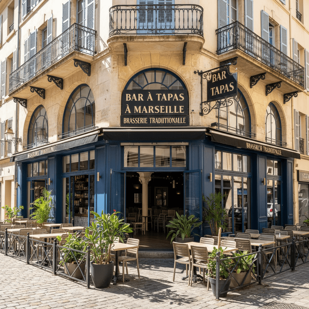 Bar-brasserie 120m² à Marseille : terrasse