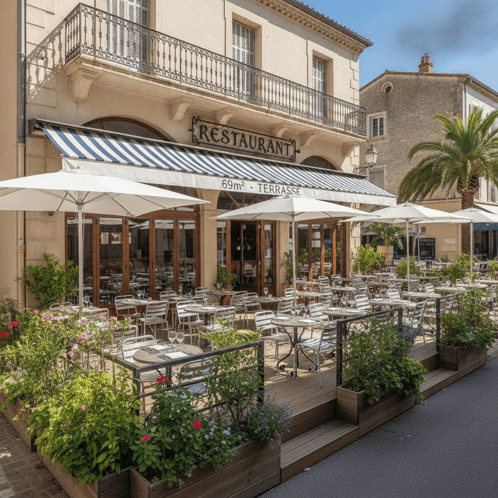 Restaurant 69m² à Saint-Raphaël : terrasse - Image 1