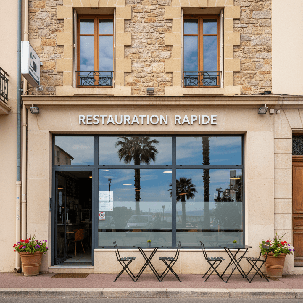 Fast-food 56m² à Saint-Laurent-Du-Var : terrasse - licence IV - Image 1