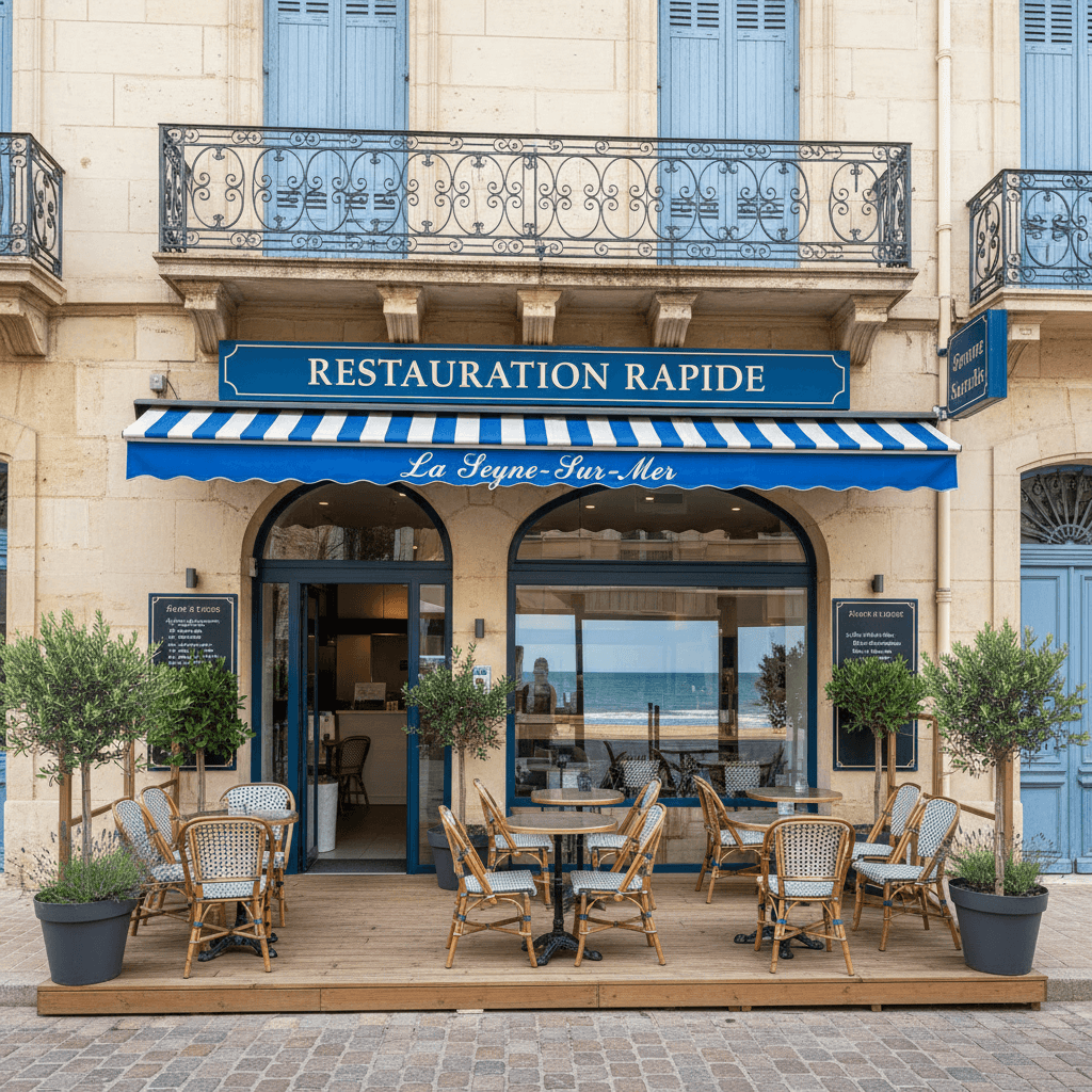 Fast-food 20m² à La Seyne-Sur-Mer : terrasse - extraction - Image 1
