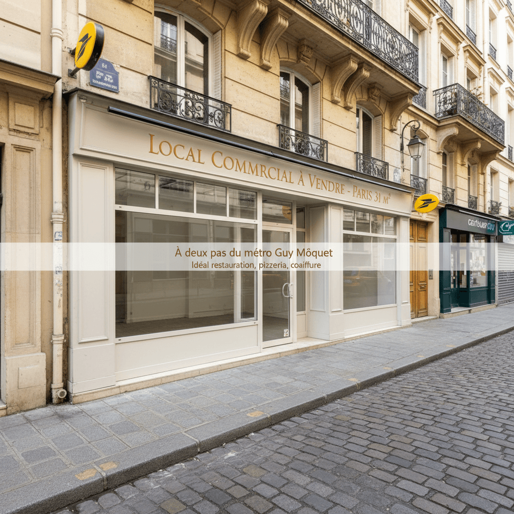 Local vide 31m² à Paris : extraction