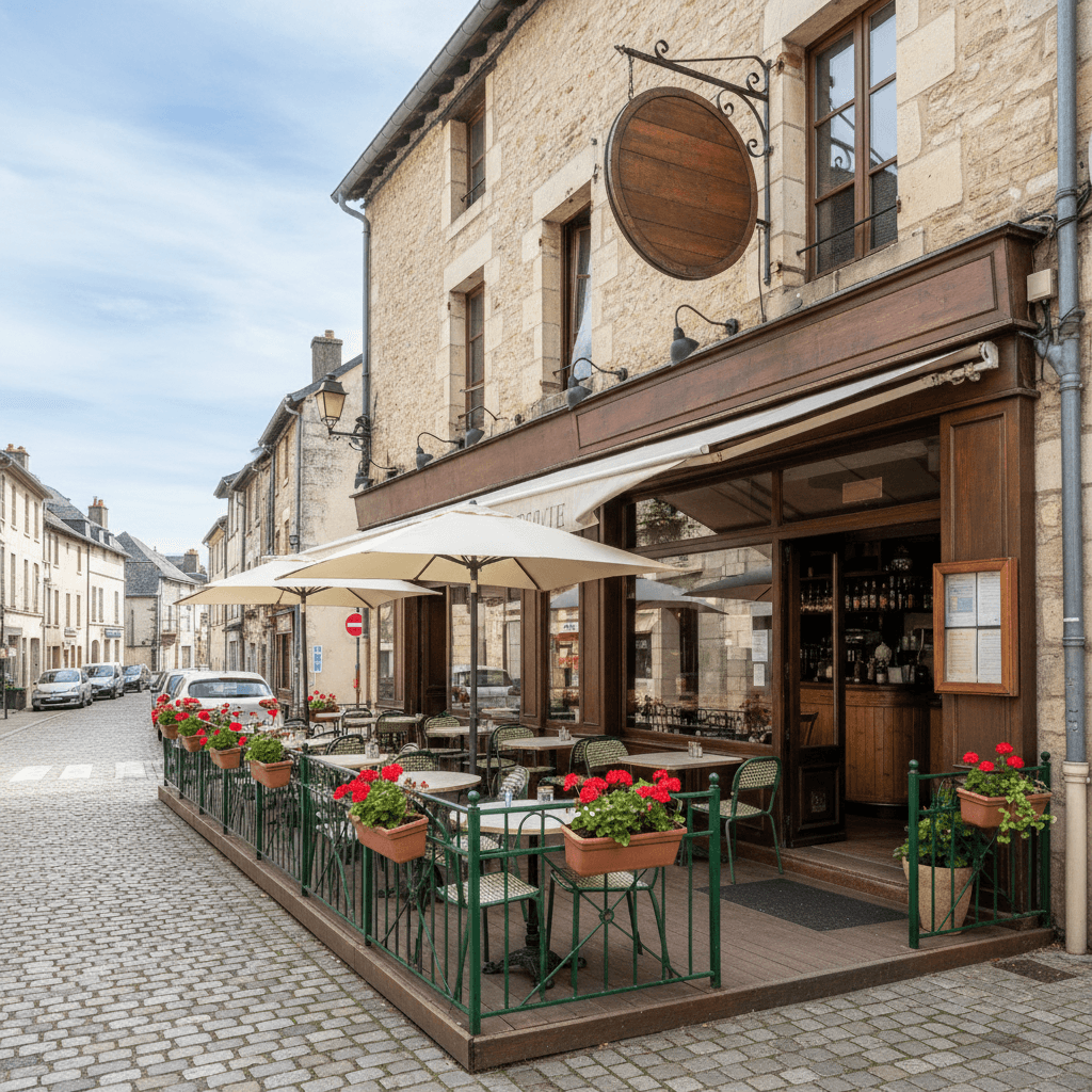 Restaurant à Corrèze : terrasse - extraction - Image 1