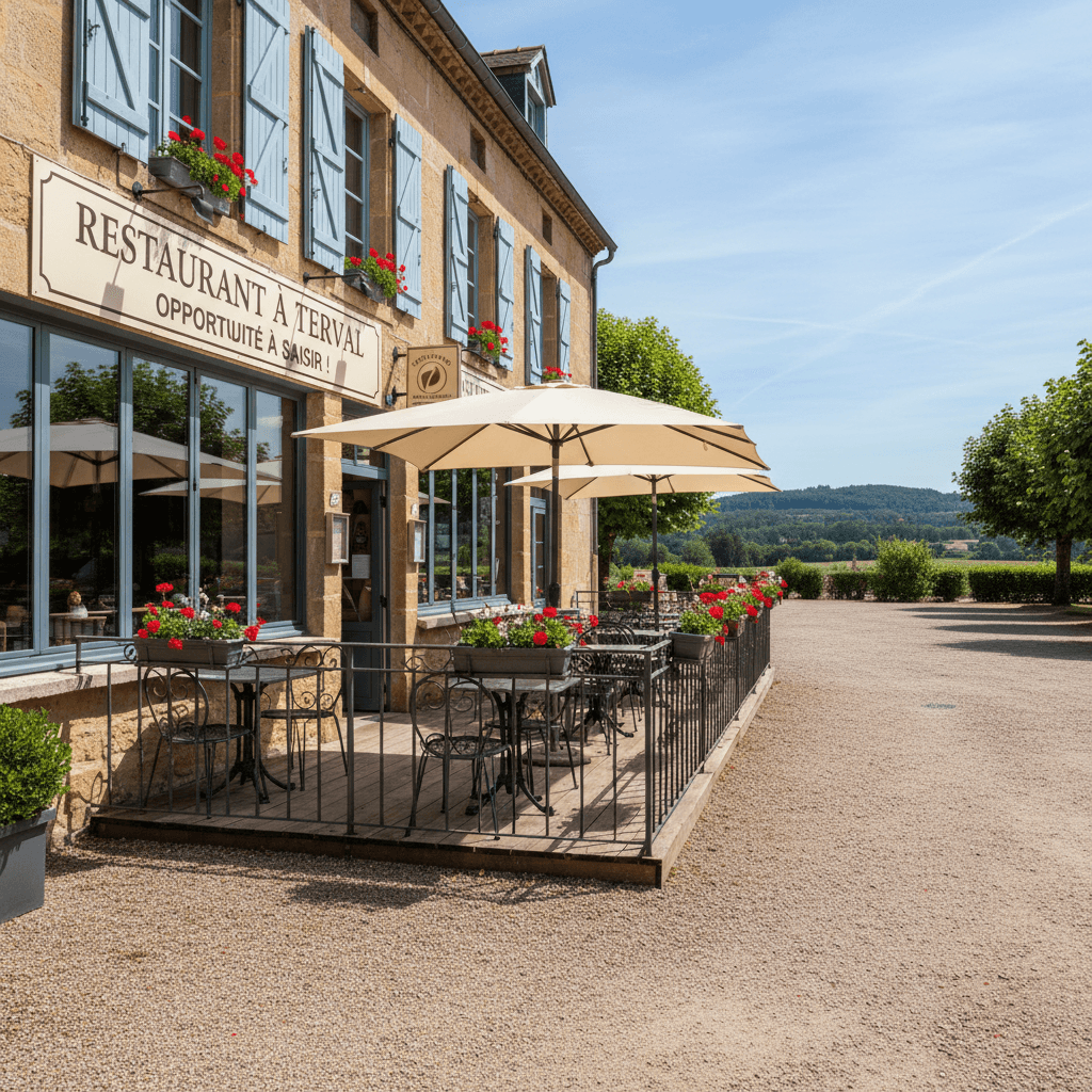 Restaurant 256m² à Terval : terrasse - licence IV - Image 1