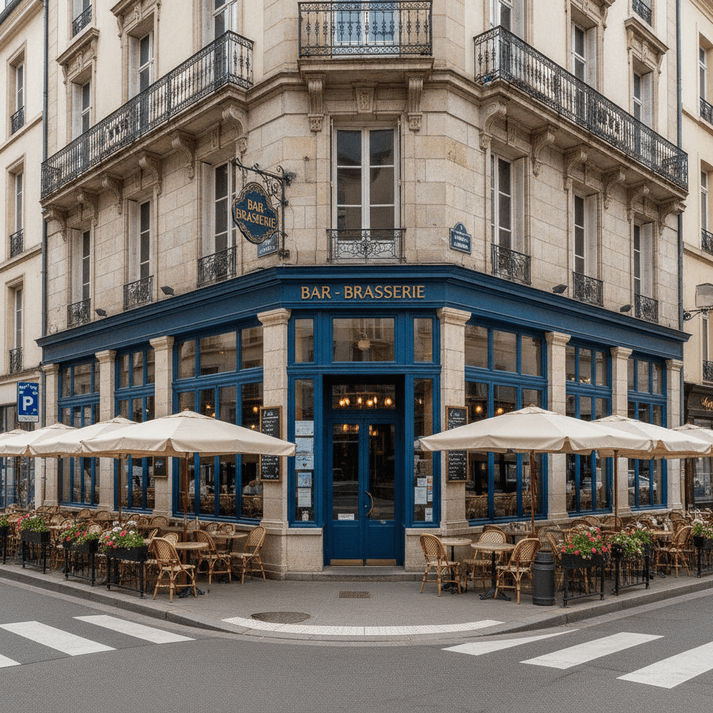 Bar-brasserie 190m² à Grenoble : terrasse - licence IV