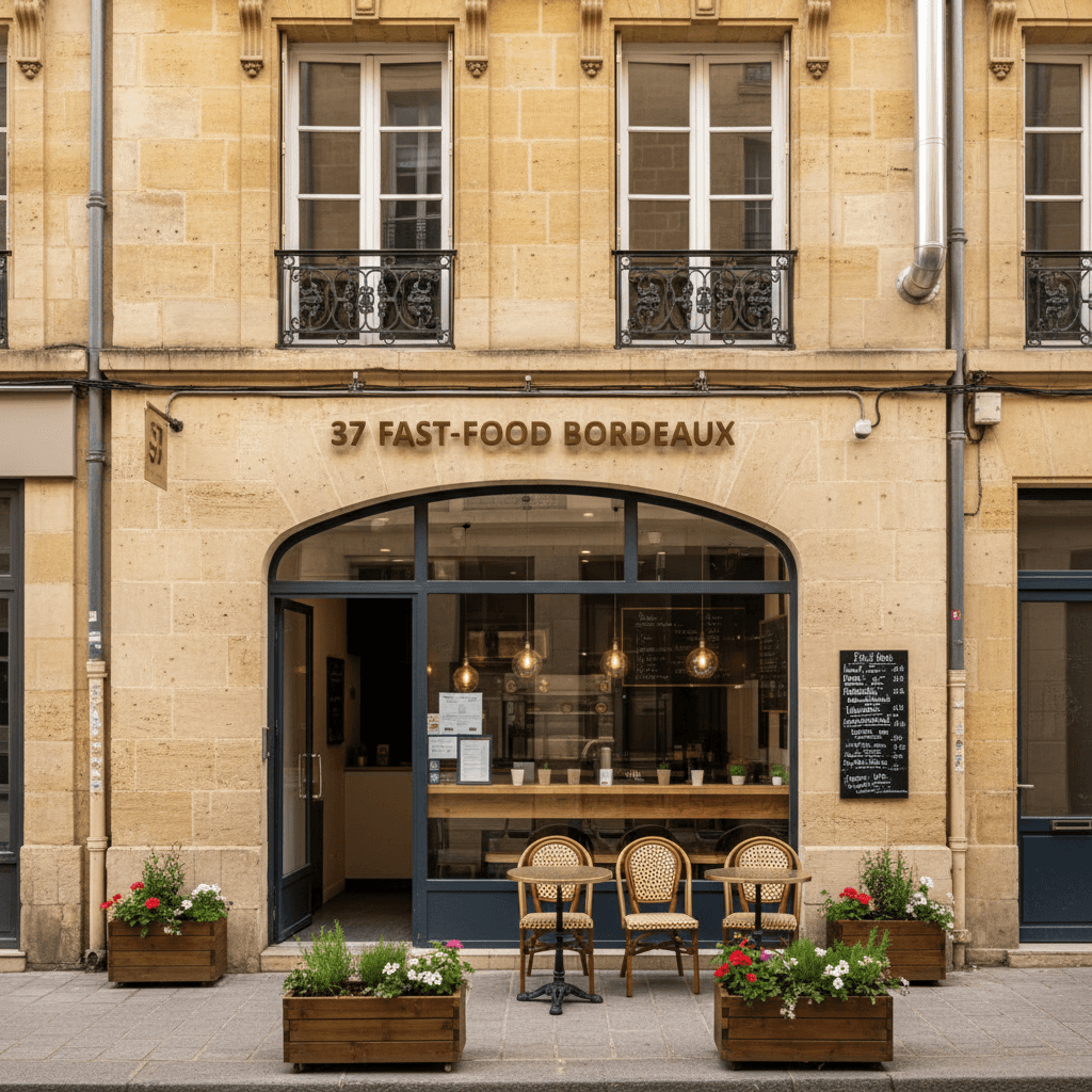 Fast-food 37m² à Bordeaux : extraction