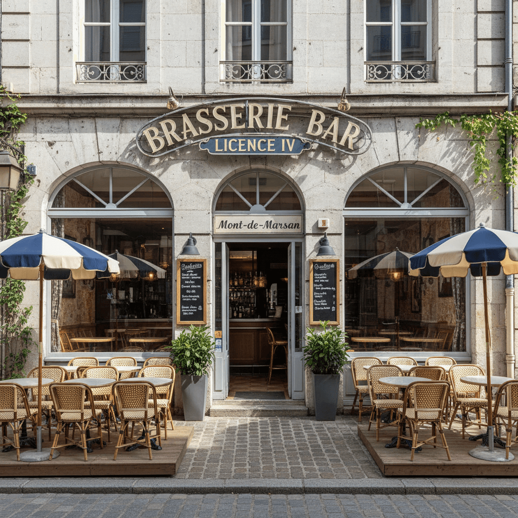 Bar-brasserie 160m² à Mont-De-Marsan : terrasse - licence IV - Image 1