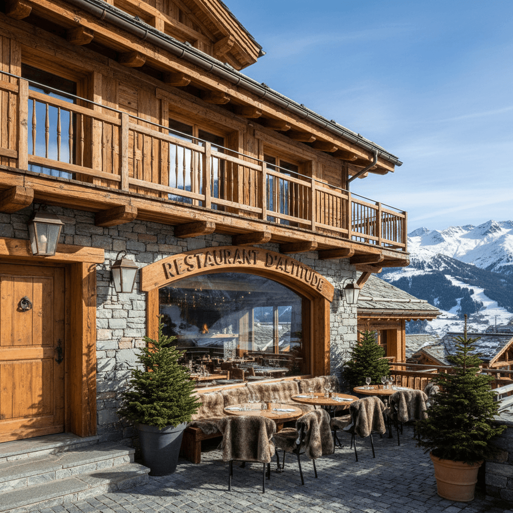 Restaurant 1062m² à Val-D'Isère : terrasse - extraction - Image 1