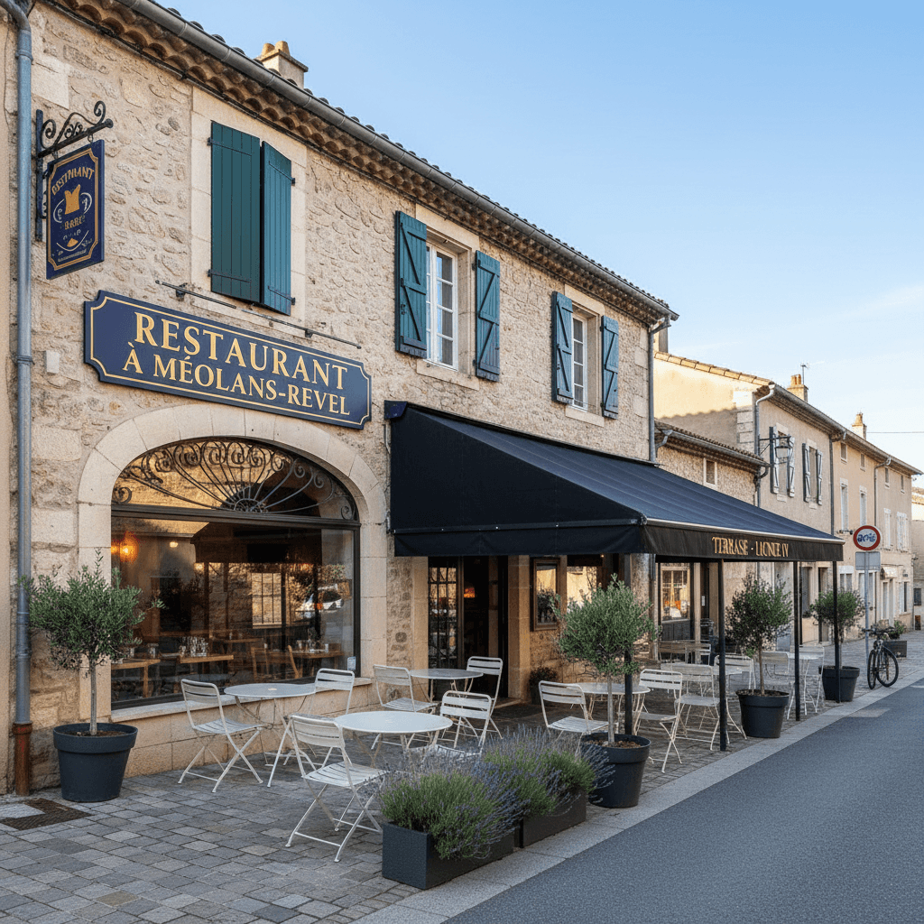 Restaurant 250m² à Méolans-Revel : terrasse - licence IV