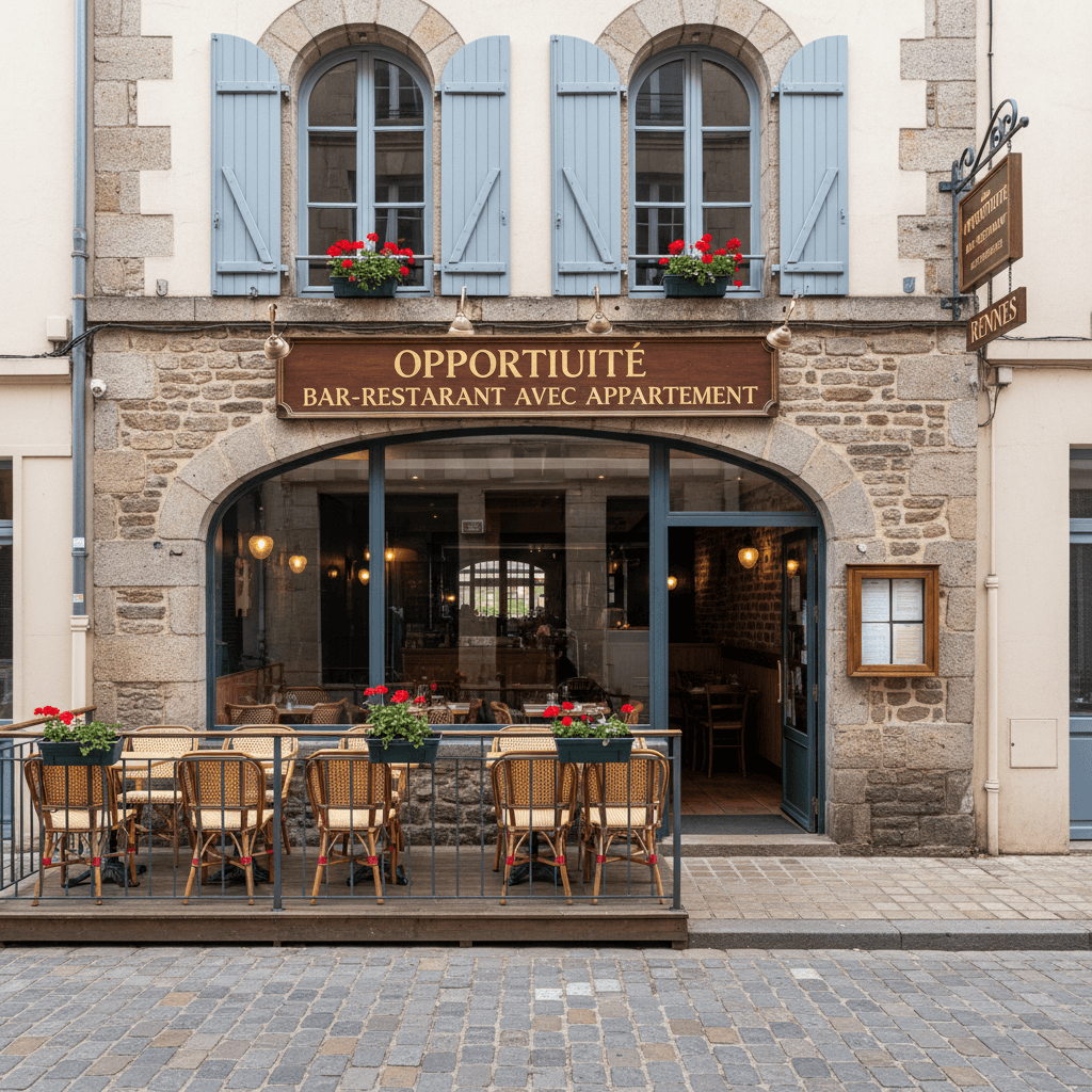 Restaurant 300m² à Rennes : terrasse - licence IV