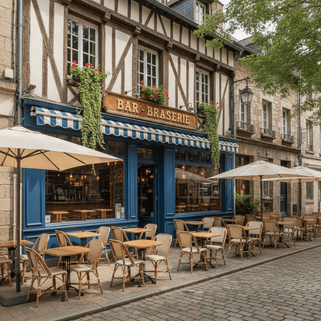 Bar-brasserie 100m² à Saint-Brieuc : terrasse - licence IV - Image 1