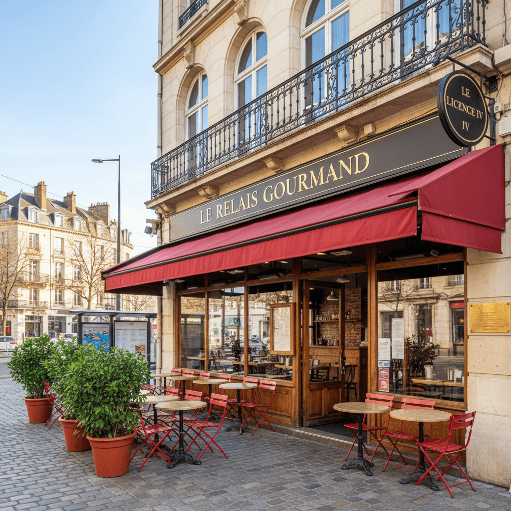 Fast-food 80m² à Nantes : terrasse - licence IV