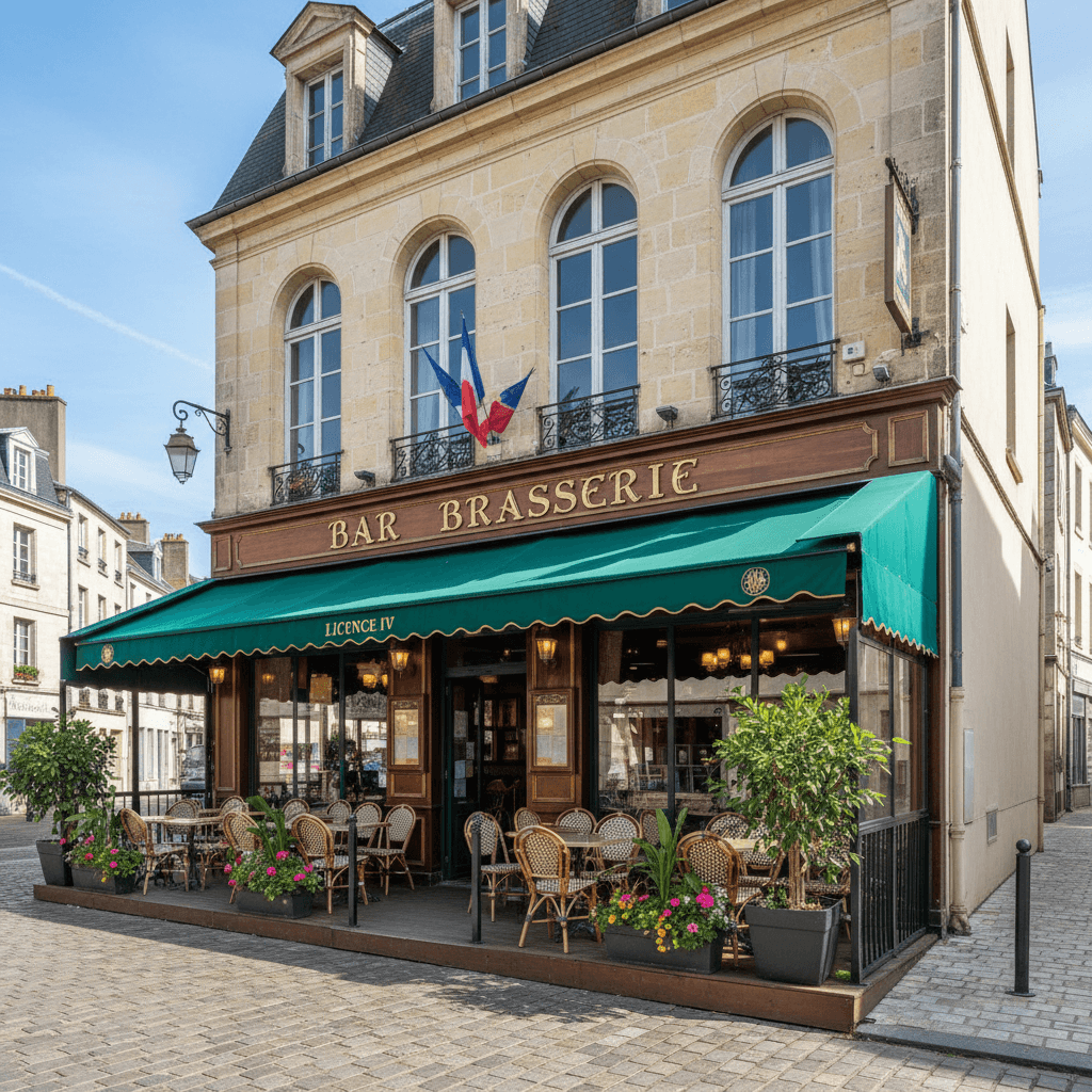 Bar-brasserie 248m² à Angers : terrasse - licence IV