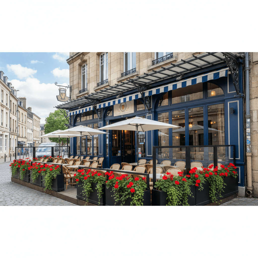 Bar-brasserie 101m² à Reims : terrasse - cuisine équipée - Image 1