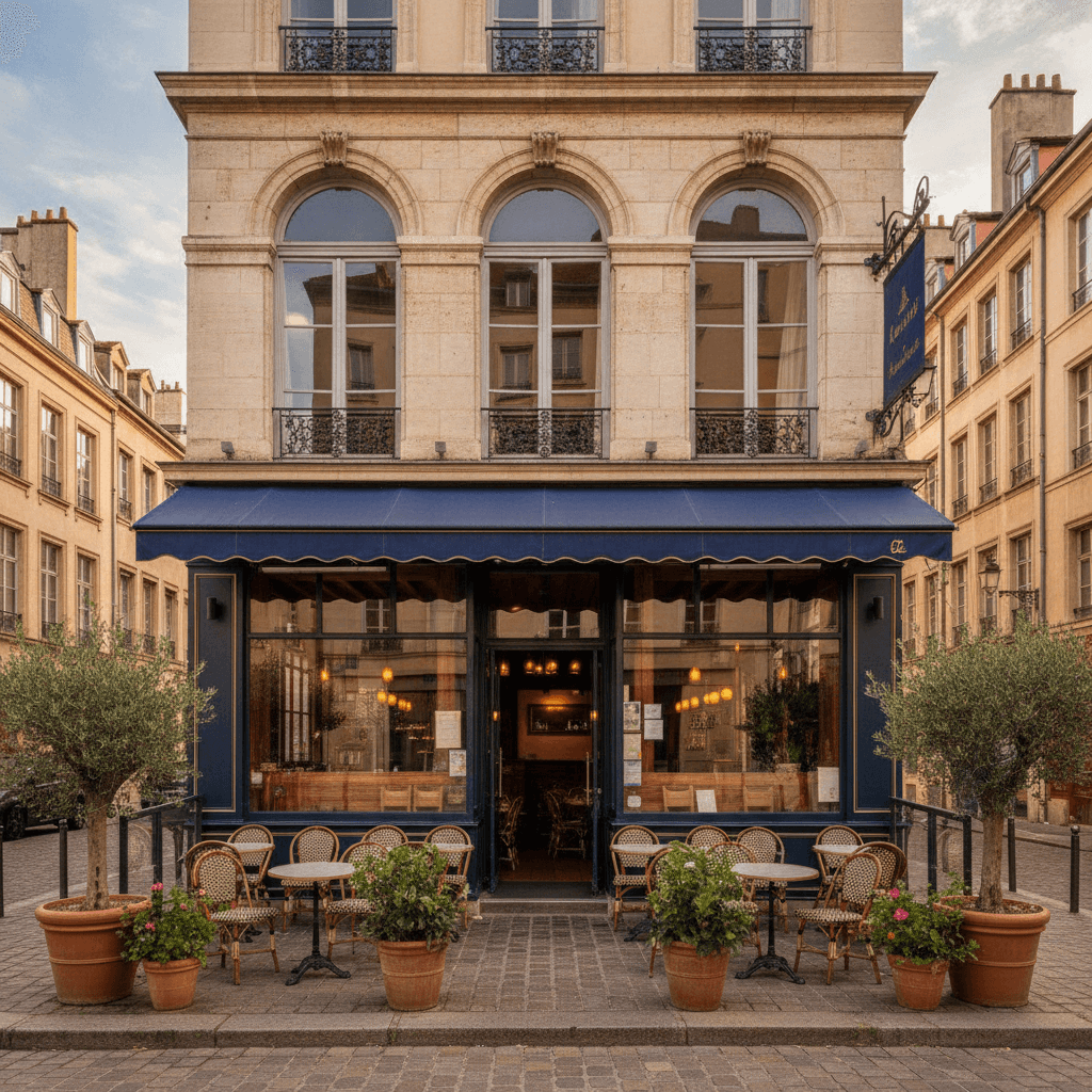 Restaurant 90m² à Lyon : terrasse - extraction - Image 1