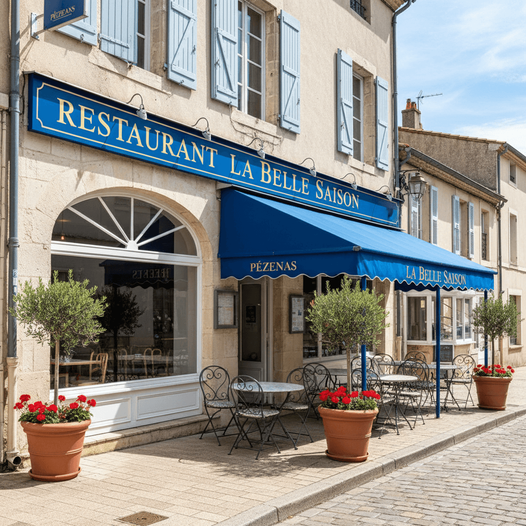 Restaurant à Pézenas : terrasse - Image 1